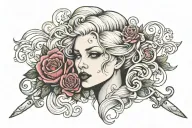 White Whore tattoo design idea