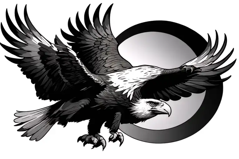 war eagle soaring tattoo design idea
