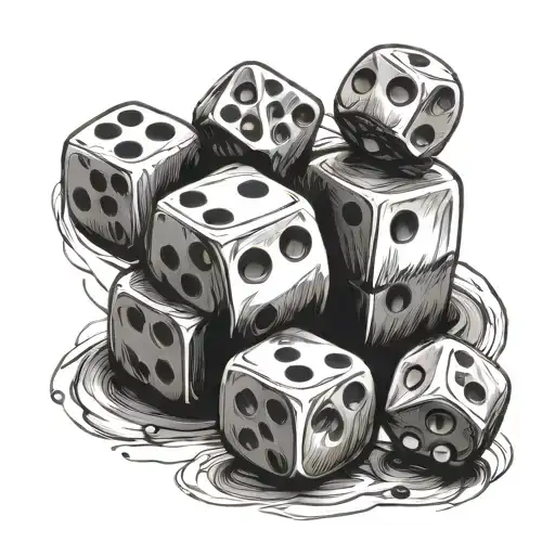 Dice tattoo design idea