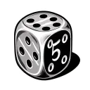 2 dice rolling number 5 at the same time tattoo design idea