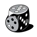 2 dice rolling number 5 at the same time tattoo design idea