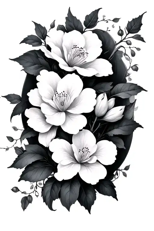 jasmine vine wrapping tattoo design idea