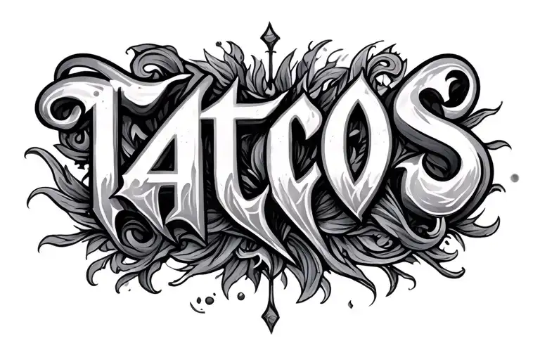 digital clock font tattoo design idea