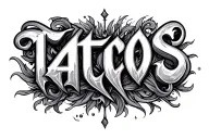 digital clock font tattoo design idea