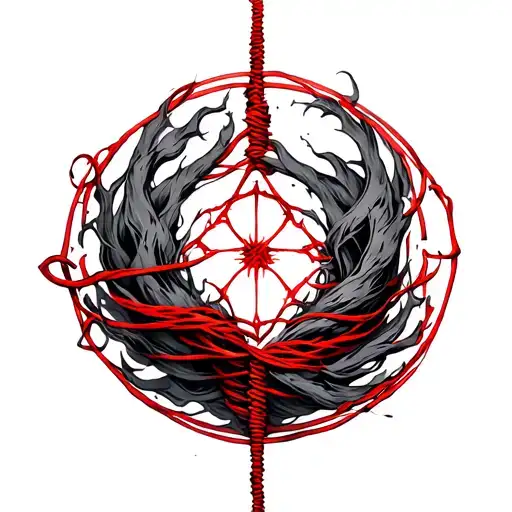 Red String Of Fate tattoo design idea