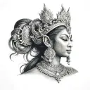 Apsara tattoo design idea