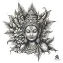 Apsara tattoo design idea