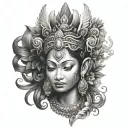 Apsara tattoo design idea
