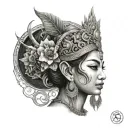Apsara tattoo design idea