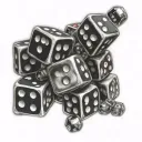 Dice rolling tattoo design idea