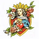 Mary immaculate heart tattoo design idea