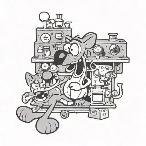 Im trying to get a tattoo with 90s cartoon character's such as Dextor from Dextor's lab, catdog,  Ed, Edd amd Eddy, Cura tattoo design idea