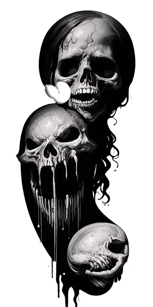 Gemini horror themed tattoo tattoo design idea