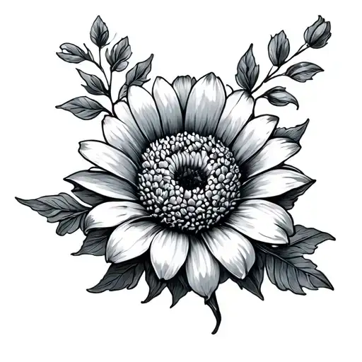 March And December Birth Flower tattoo design idea