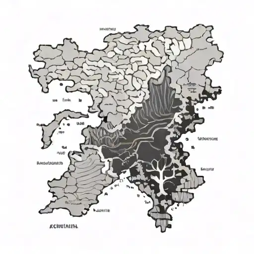 map of bosnia,croatia and austria tattoo design idea