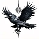 Odin Ravens tattoo design idea