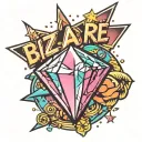 Jojo's bizzarre adventure Crazy Diamond logo with a shooting star tattoo design idea