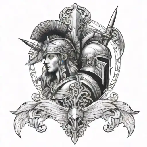 ares and athena tattoo design idea