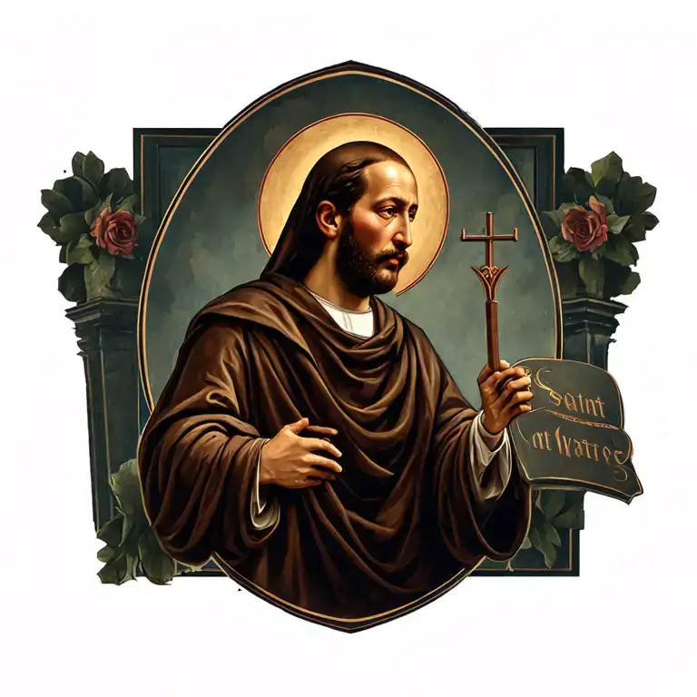 saint francis of assisi tattoo design idea