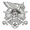 usaf vehicle maintenance pirates tattoo design idea