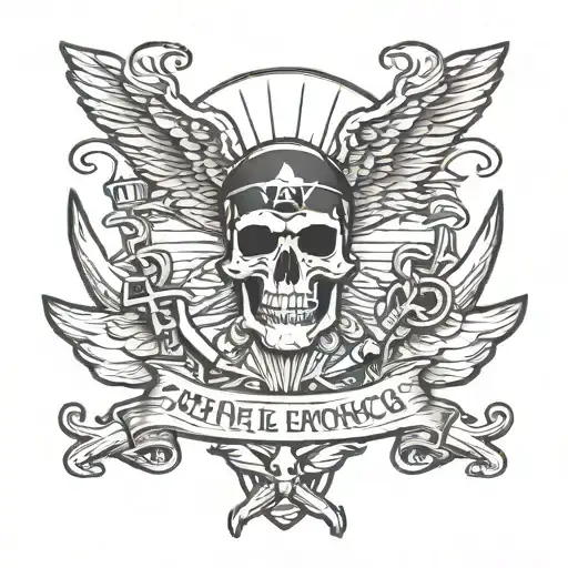 usaf vehicle maintenance pirates tattoo design idea