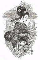japan goddes tattoo design idea
