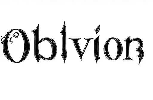 "Oblivion" tattoo design idea