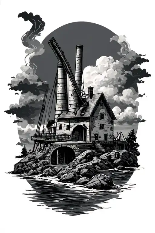 tin mine tattoo design idea