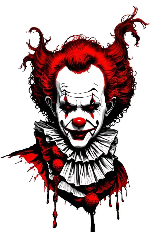pennywise clown tattoo design idea
