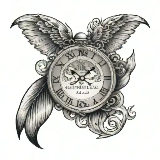 Child Birth Date tattoo design idea