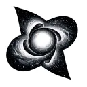Tao space black hole nebula star tattoo design idea