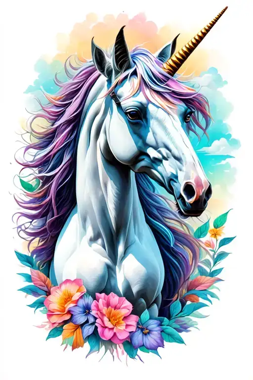 unicorn memorial tattoo tattoo design idea