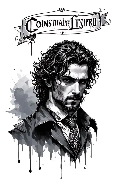 constantine inspired tattoo tattoo design idea