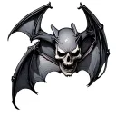 death bat tattoo design idea