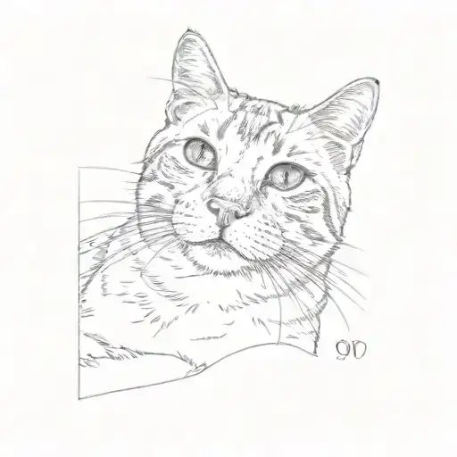 an orange tabby cat tattoo design idea