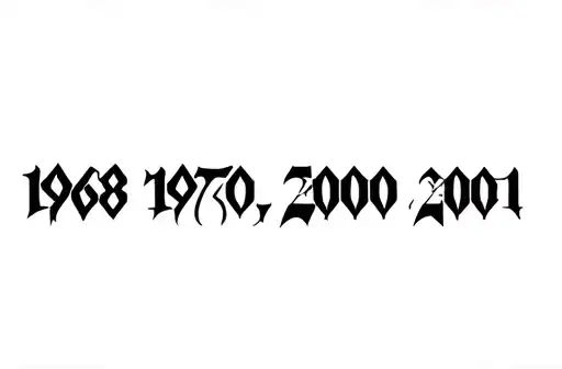 "1968 1970 2000 2001" tattoo design idea
