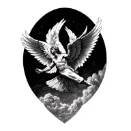 led zeppelin icarus falling tattoo design idea