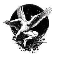 led zeppelin icarus falling tattoo design idea