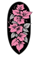 pink vine tattoo design idea
