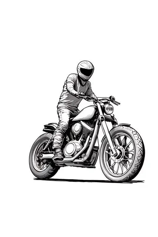 motorbike tattoo design idea