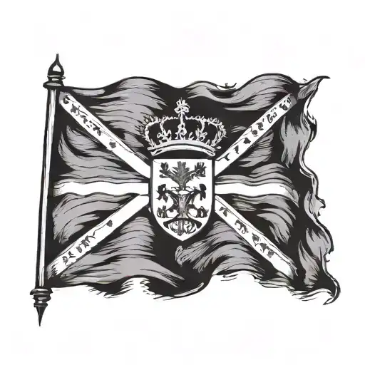 Barbados flag tattoo design idea