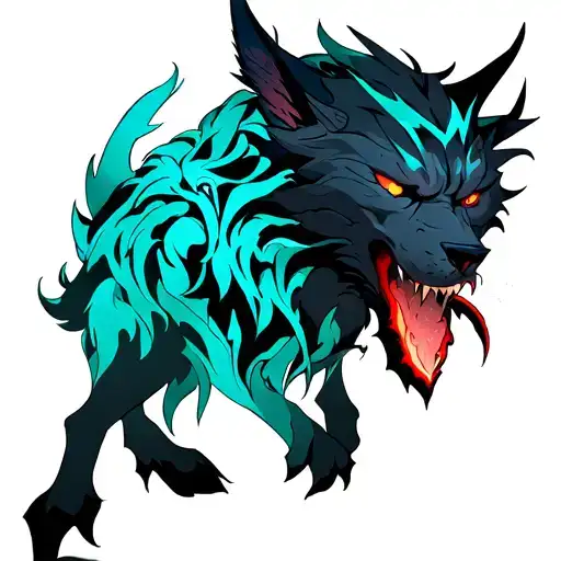 neotribol cerberus + hell + demonic tattoo design idea