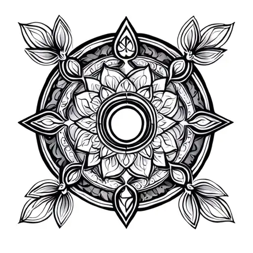 chakra symbols tattoo design idea