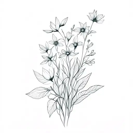 "Our carpet Flower Glade" Nature tattoo design idea