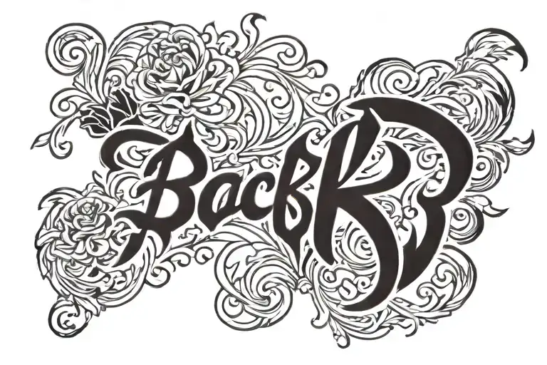 old English font tattoo design idea