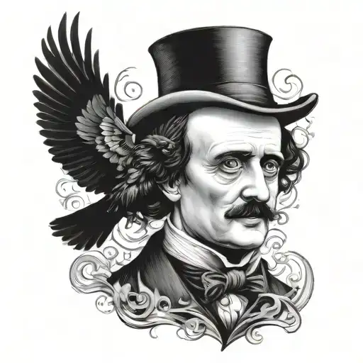 Edgar Allan Poe tattoo design idea