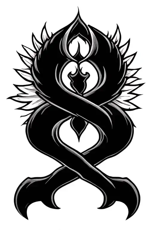 love respect and sacrifice symbol tattoo design idea