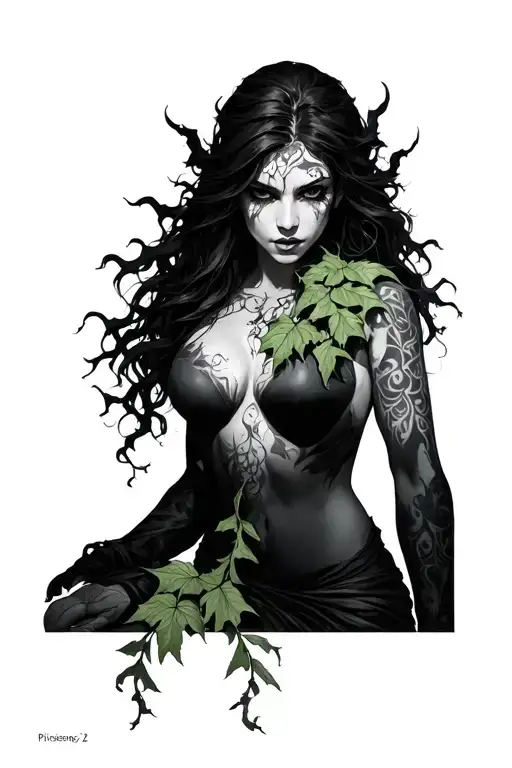 fable 2 banshee with poison ivy tattoo design idea