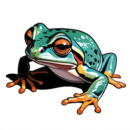 Tree Frog tattoo design idea