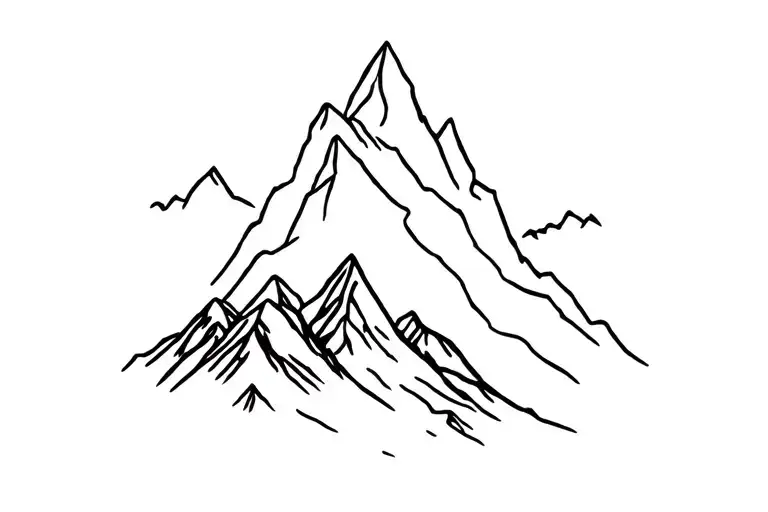 Mont Blanc hike tattoo design idea